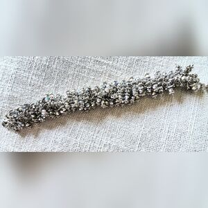 Mia Boutique Adjustable Silver Costume Bracelet W Sparkly Beads